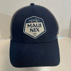 Maui Nix surf shop black truckers hat cap SnapBack mesh